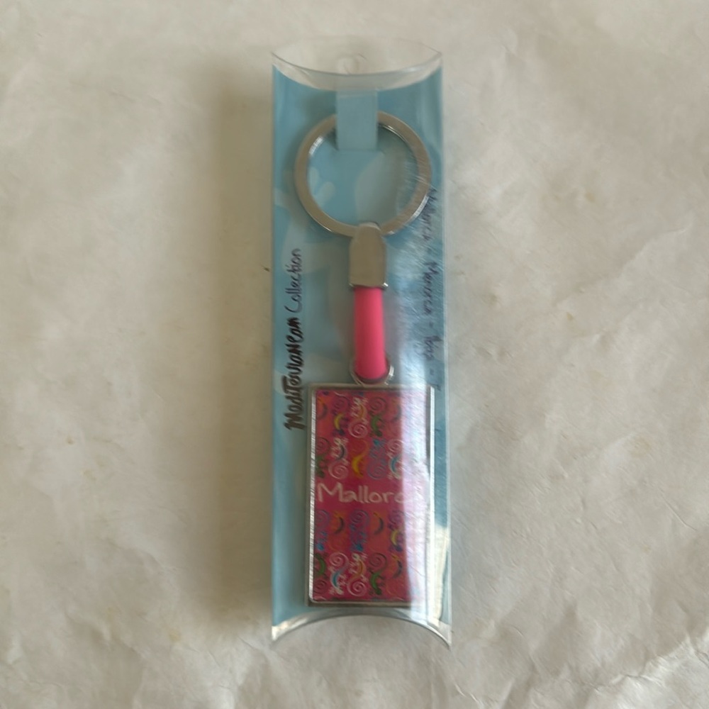 MIC MAC CREATIONS Mediterranean Collection Pink Mallorca Key Fob Bag Charm NIP